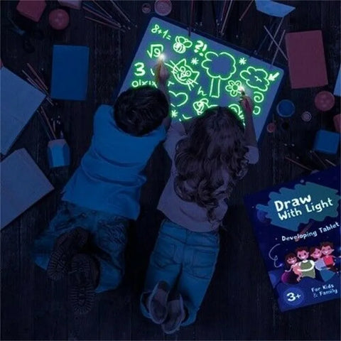 Jouet éducatif Dessin Pad 3D Lumière Effets Puzzle