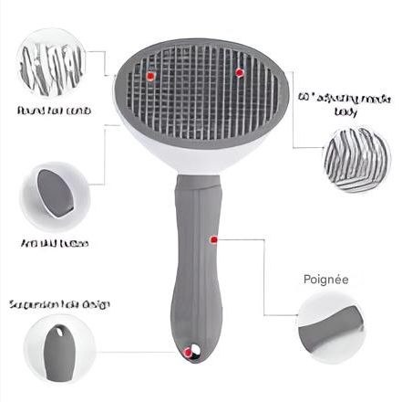 brosse de bain ronde pour chien et chat	
